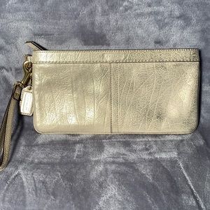 Coach Gold Wrislet/Clutch